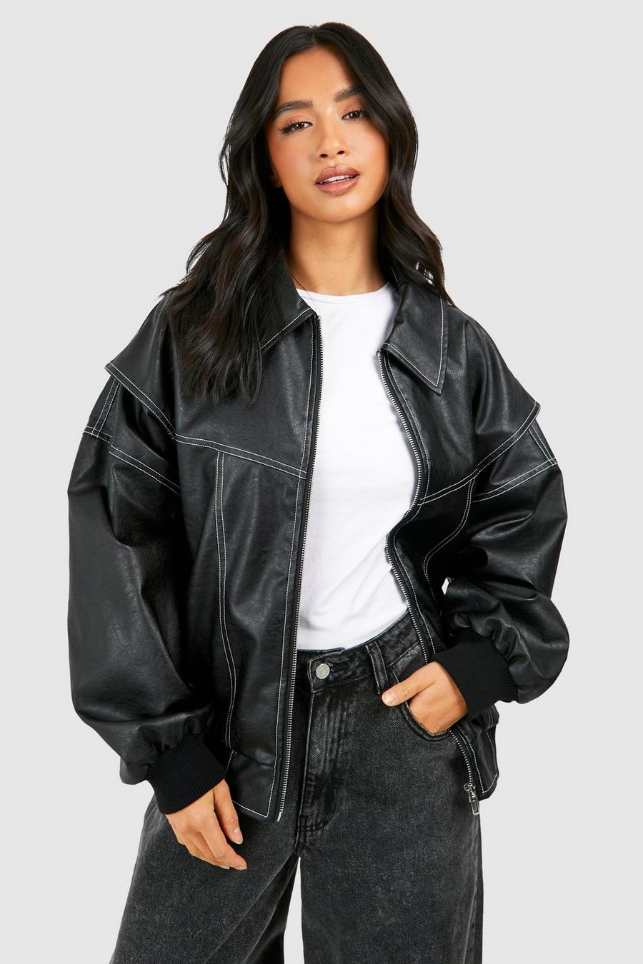 Jasmine Leather Bomber Jacket